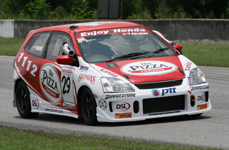 Thomas Raldorf i sin Honda på Bira banen.